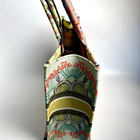 Christian Dior DIOR BOOK Tote Bag Large Pink Multicolour Canvas New - Picture 6 of 7